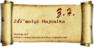Zámolyi Hajnalka névjegykártya
